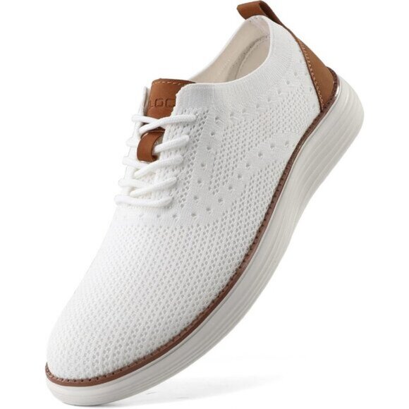 🆕VILOCY Men's White Casual Dress Oxfords Business Mesh Breathable Sneakers - Picture 5 of 13